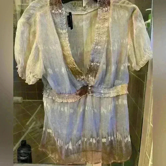 BCBGMAXAZRIA sheer top. Size Medium. - Picture 4 of 5